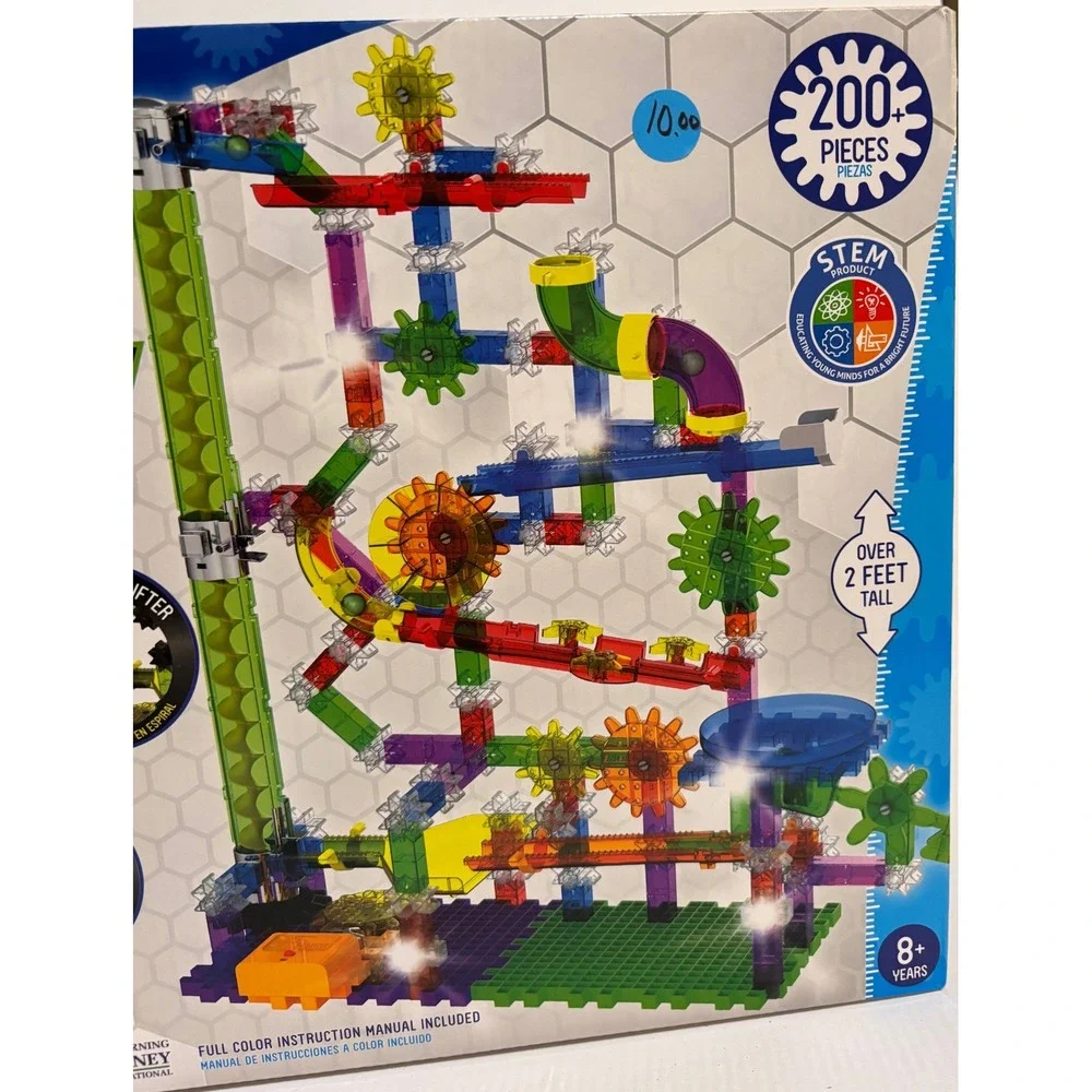 The Learning Journey Techno Gears Marble Mania Extreme Glo STEM Toy 200+ Pcs